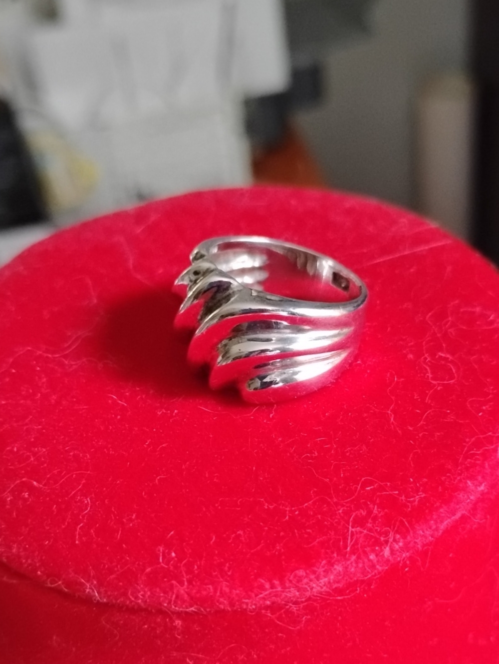 Sterling Silver Wave Band Ring Size 5&1/2 - Picture 3 of 6